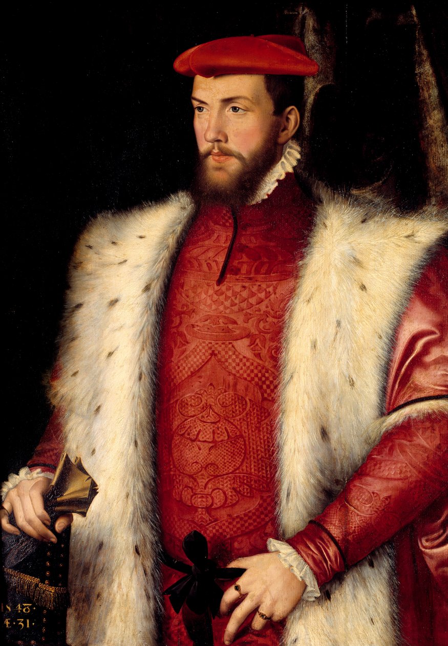 Portrét Odet de Coligny (1517-1571) Kardinál de Chatillon Obraz Francoise Cloueta (1515-1572) 16. století Sun. 0,94x0,73 m Chantilly, Musee Conde od François Clouet