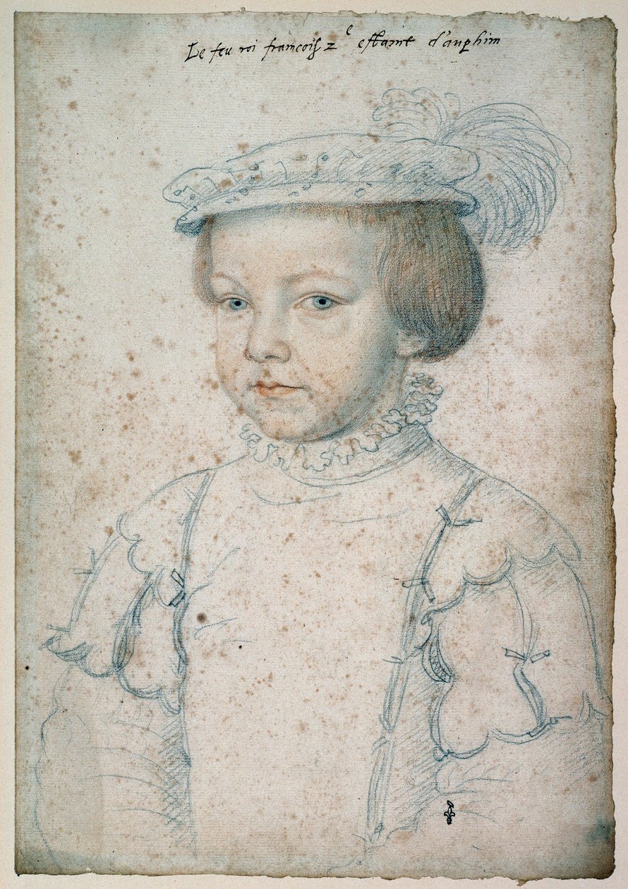 Portrét francouzského krále Františka II. (1544-1560). Kresba Francoise Cloueta (1515-1572) od François Clouet
