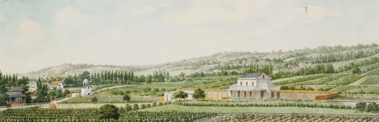 Vlakové nádraží na okraji Paříže, 1846 od Francois Debret
