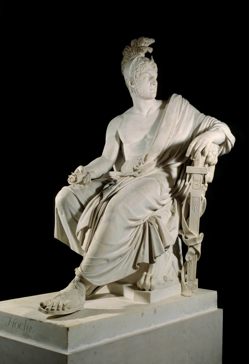 Portrét Lazare Louis Hoche (1768-1797), francouzský generál revoluce. Socha Francoise Dominique Aime Milhomme (1758-1823) Sun. 1,90 m Versailles, zámecké muzeum od Francois Dominique Aime Milhomme