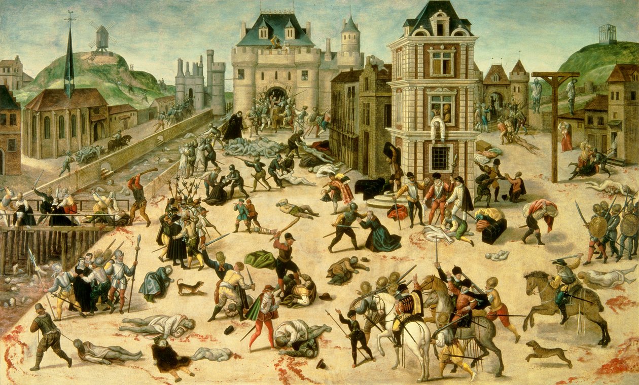 Masakr svatého Bartoloměje 24. srpna od Francois Dubois