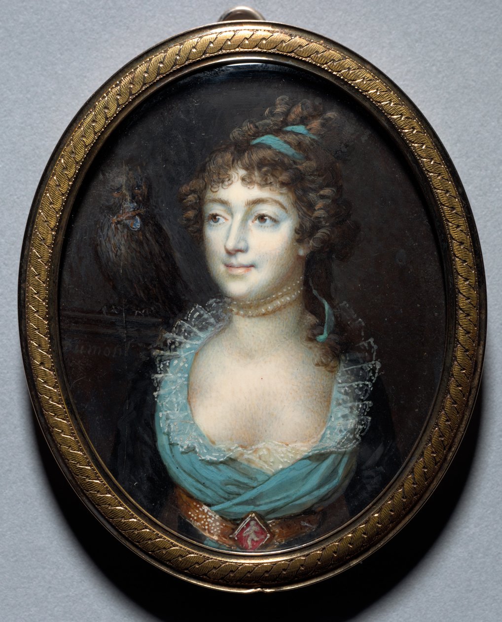 Portrét mademoiselle Marie-Anne Adelaide Le Normand, c. 1793. od Francois Dumont