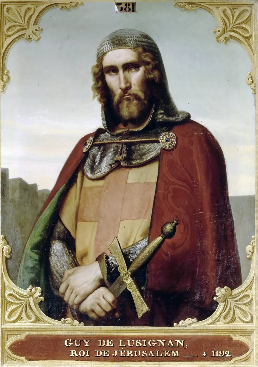 Guy z Lusignanu, král jeruzalémský a kyperský od Francois Edouard Picot