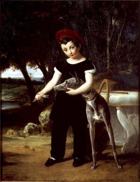 Henri Francouzský (1820-83) vévoda z Bordeaux v domě vévodkyně z Angouleme na zámku Villeneuve lEtang, 1826 od Francois Edouard Picot