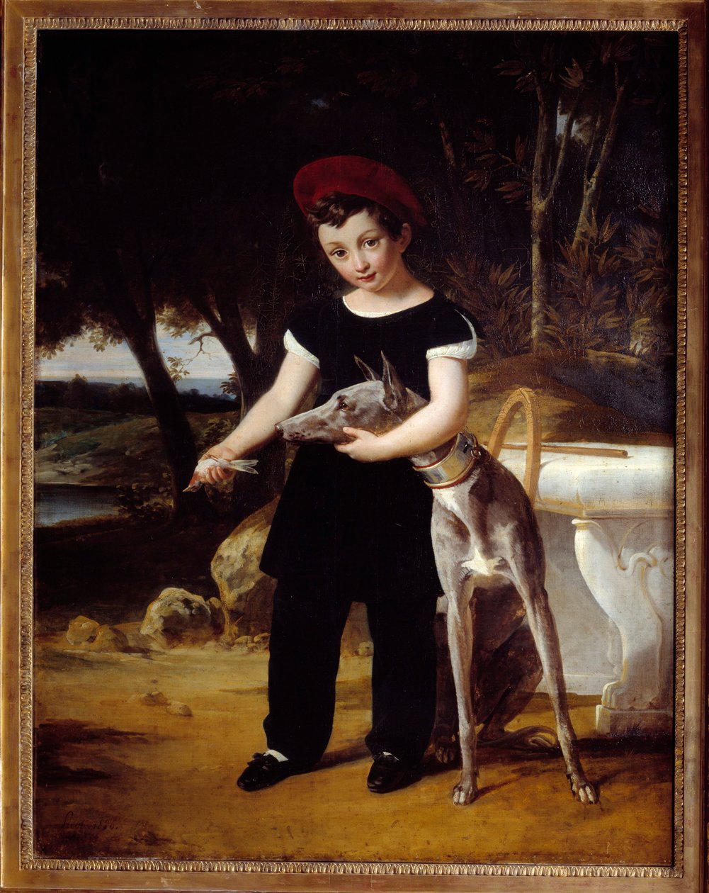 Portrét vévody z Bordeaux (1820-1883), hraběte z Chambordu na zámku Villeneuve l
