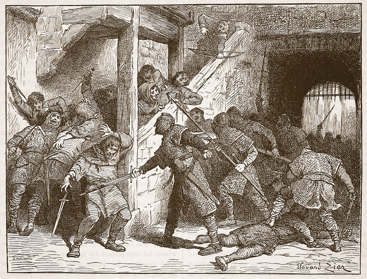 Nepokoje v Doveru, ilustrace z 