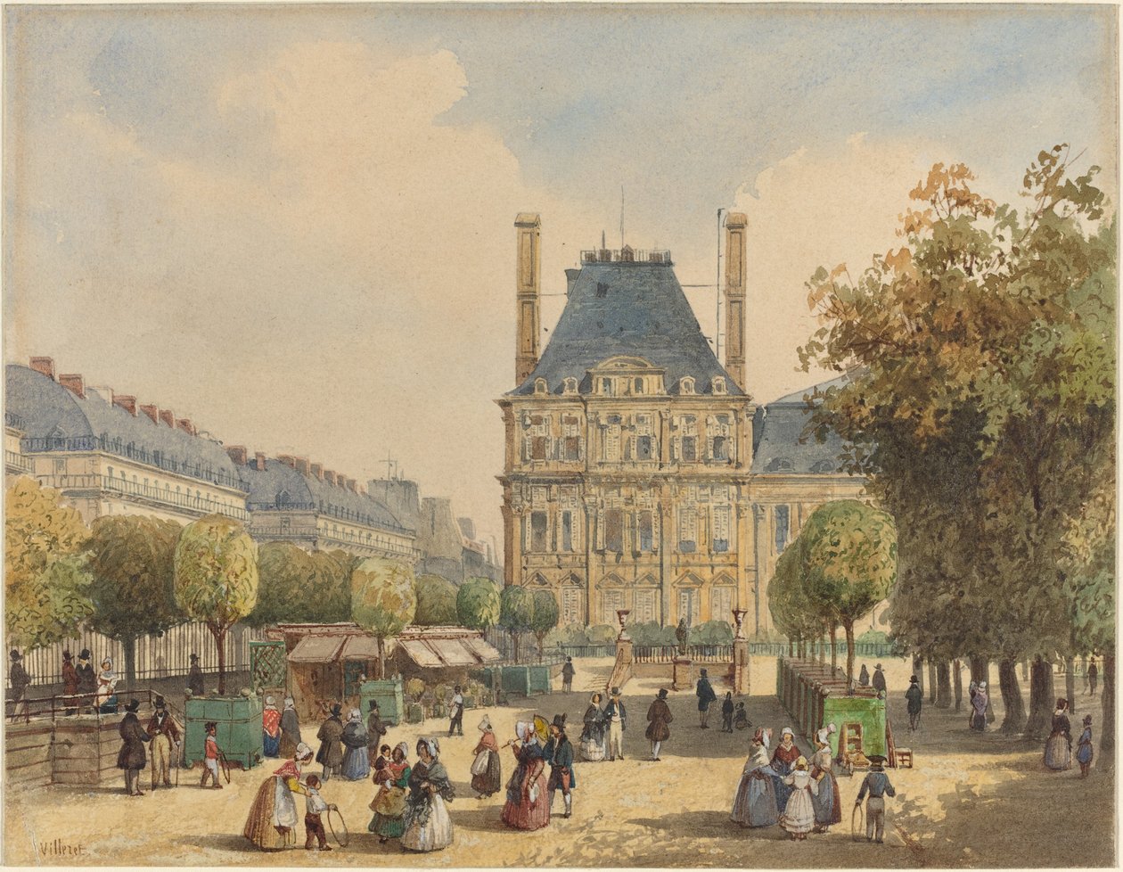 Rue de Rivoli a Pavillon Marsan od Francois Etienne Villeret