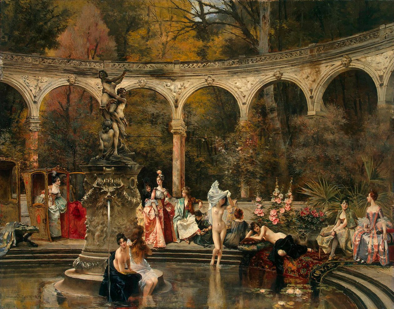 Koupání dvorních dam v 18. století, 1888. od Francois Flameng