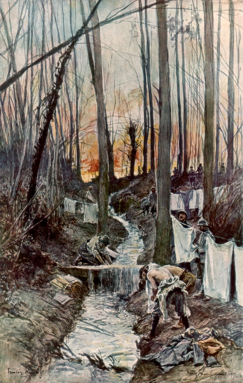 V lese Roucy Aisne, 15. dubna 1917, 1926. od Francois Flameng