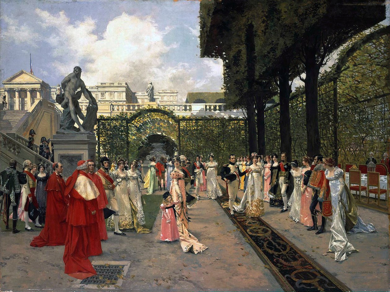 Napoleon I. a římský král v Saint-Cloud v roce 1811