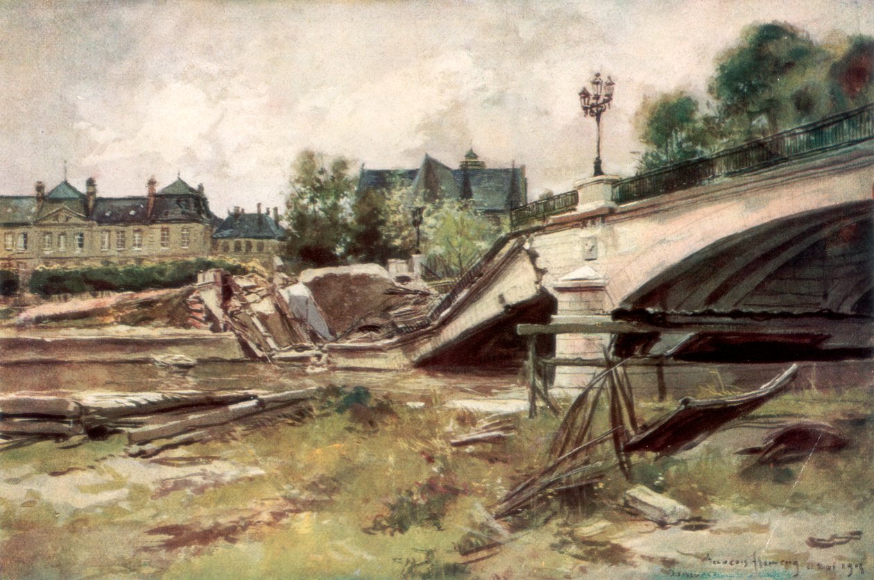 Most u Aisne, Francie, 1915, 1926. od Francois Flameng