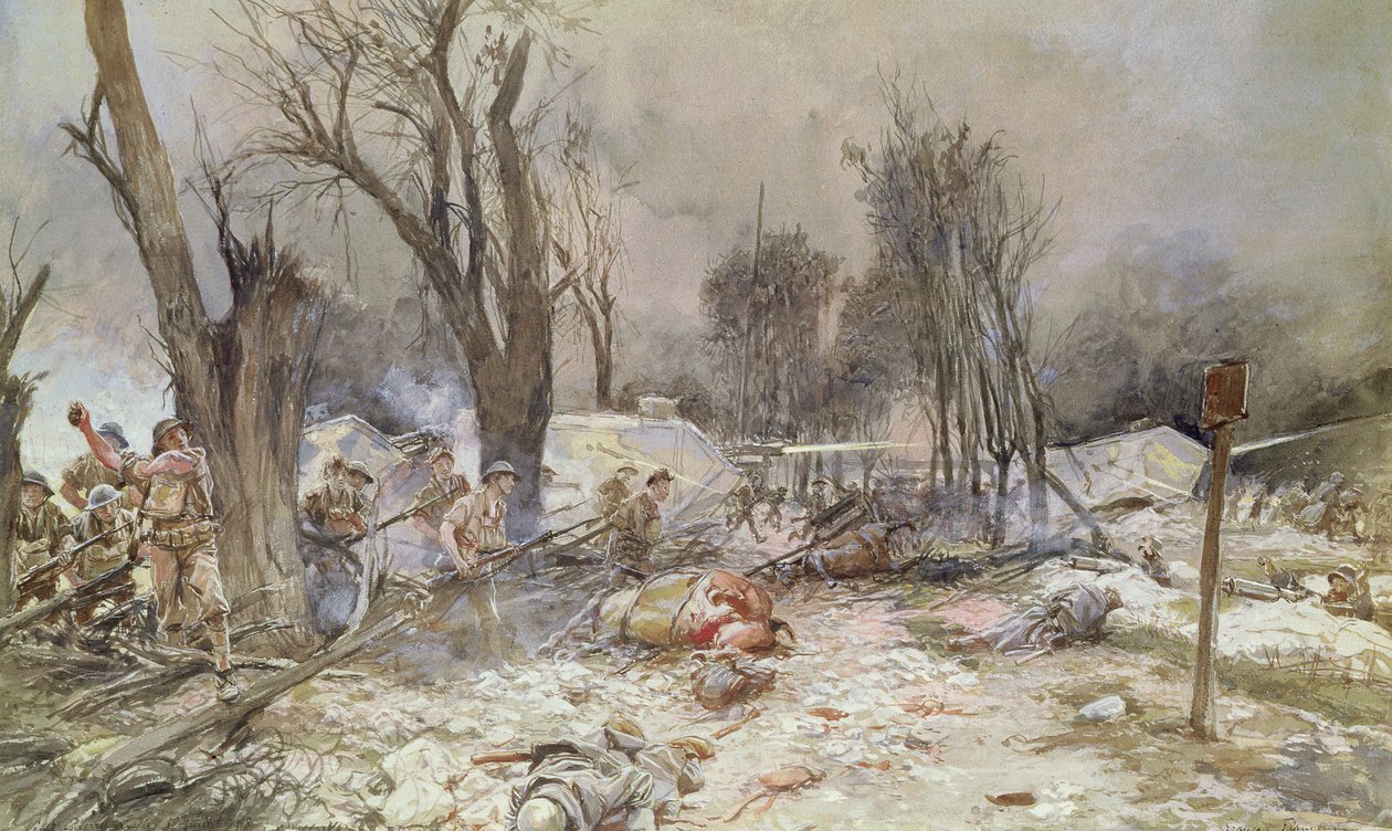 Ofenzíva v Saint-Pierre-Aigle, červenec 1918 od Francois Flameng