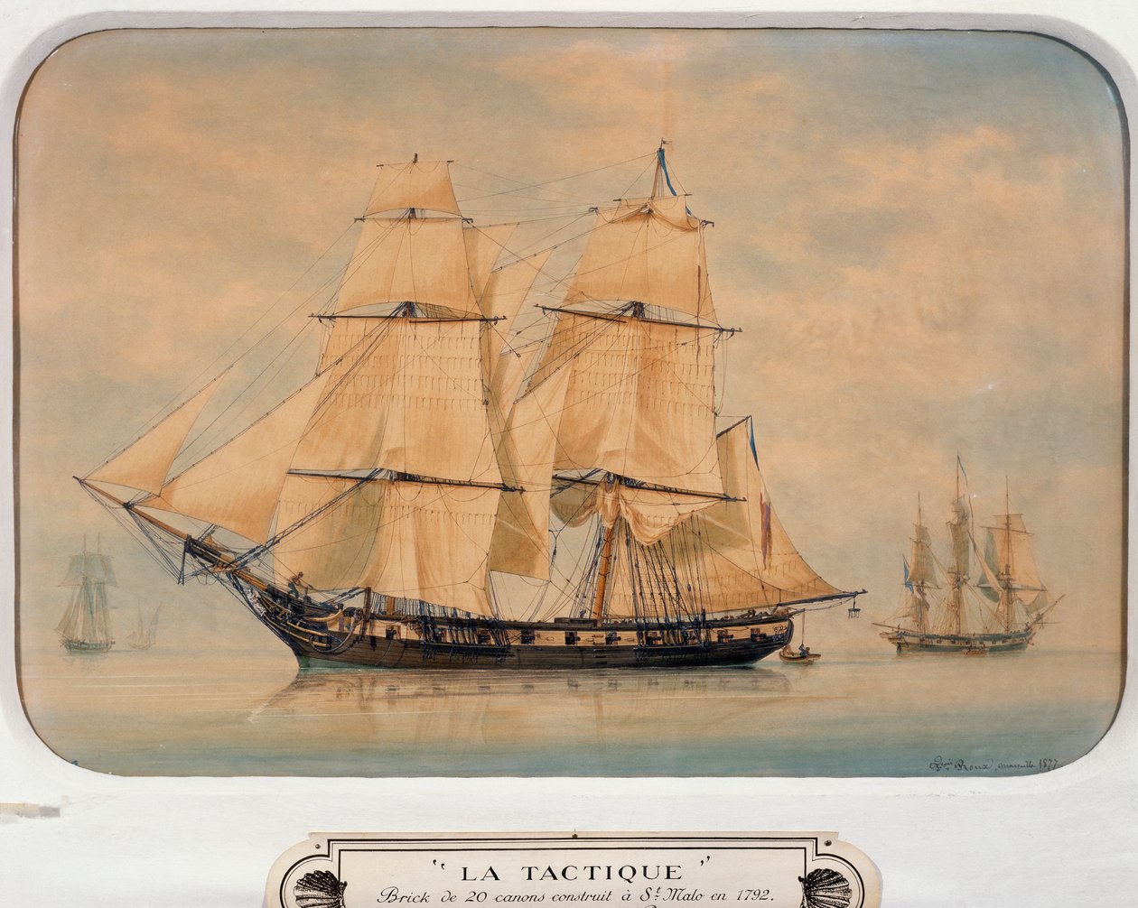 Taktická briga, postavená v roce 1792, Francois Roux (1811-1882), Francie od Francois Geoffroy Roux