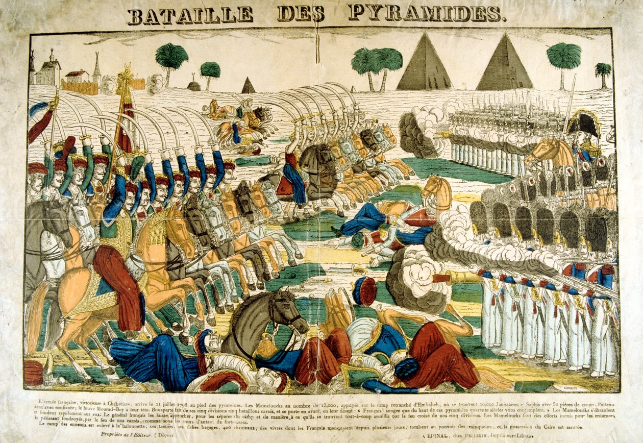 Bitva u pyramid, 21. června 1798, c1835 od Francois Georgin