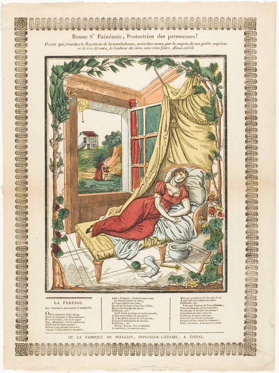 Bonne Ste. Fainéante, Protectrice des paresseuses! od Francois Georgin