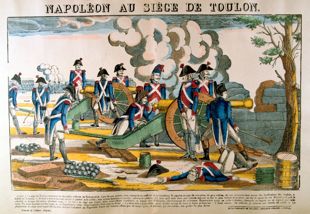 Napoleon při obléhání Toulonu, 1793, c1835 od Francois Georgin