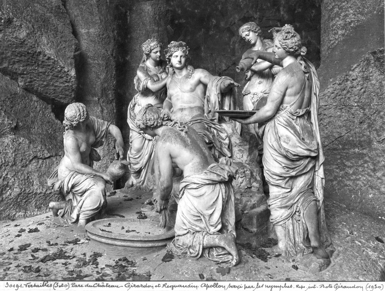 Apollo se staral o nymfy v háji Apollónových lázní, popravený za pomoci Thomase Regnaudina (1622-1706) 1666-75 (viz 242848, 242849) (mramor) od Francois Girardon