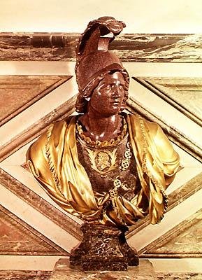 Busta Alexandra Velikého (356-323 př.nl) 1684 (mramor a bronz) od Francois Girardon