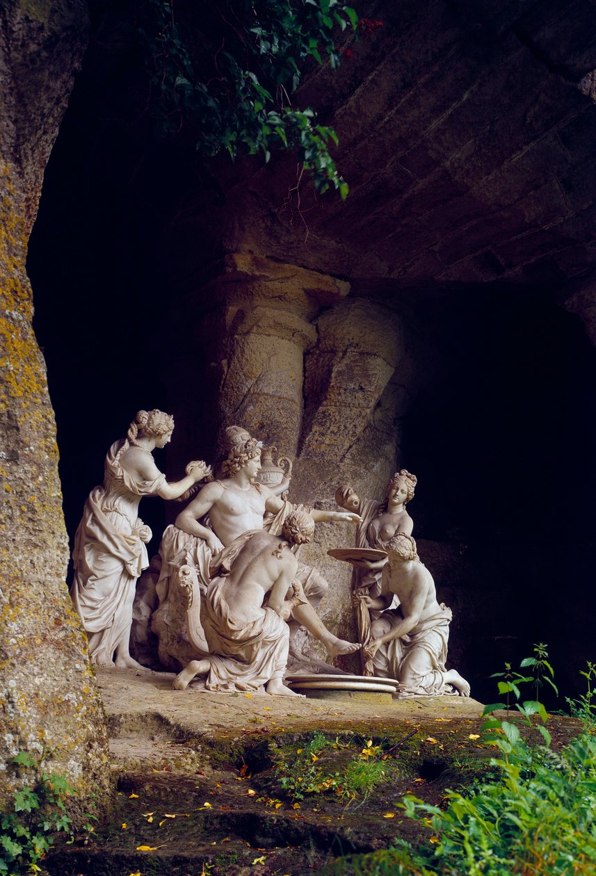 jeskyně Thetis (Thetys); Apollo obsluhované nymfami. Socha od Francoise Girardona (1628-1715) od Francois Girardon