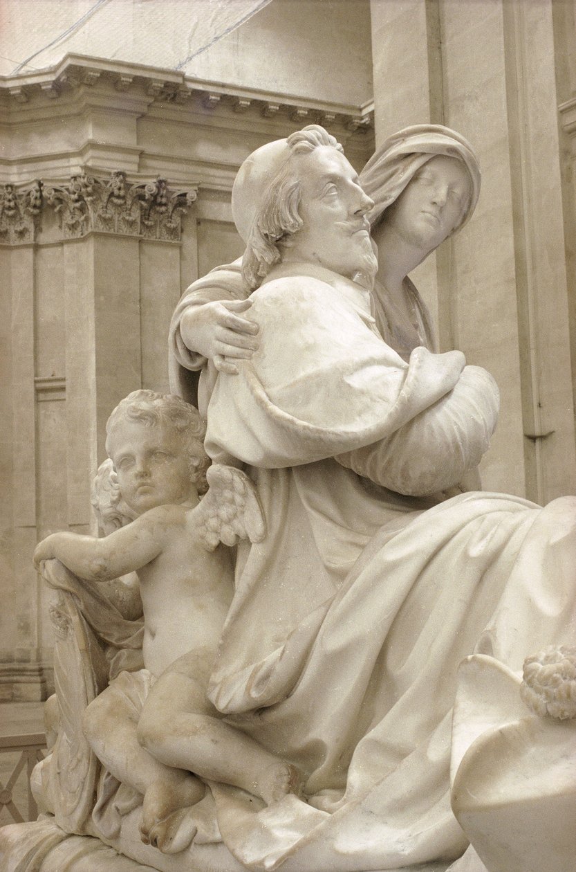 Detail pohřebního pomníku Armanda-Jeana du Plessise, kardinála Richelieu 1585-1642, 1694 mramor viz také 245284 od Francois Girardon