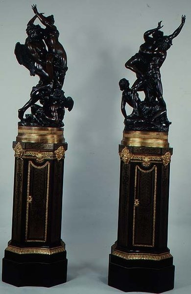 Znásilnění Proserpiny, základy připisované Boule, kolem 1693-1710 (bronz) od Francois Girardon