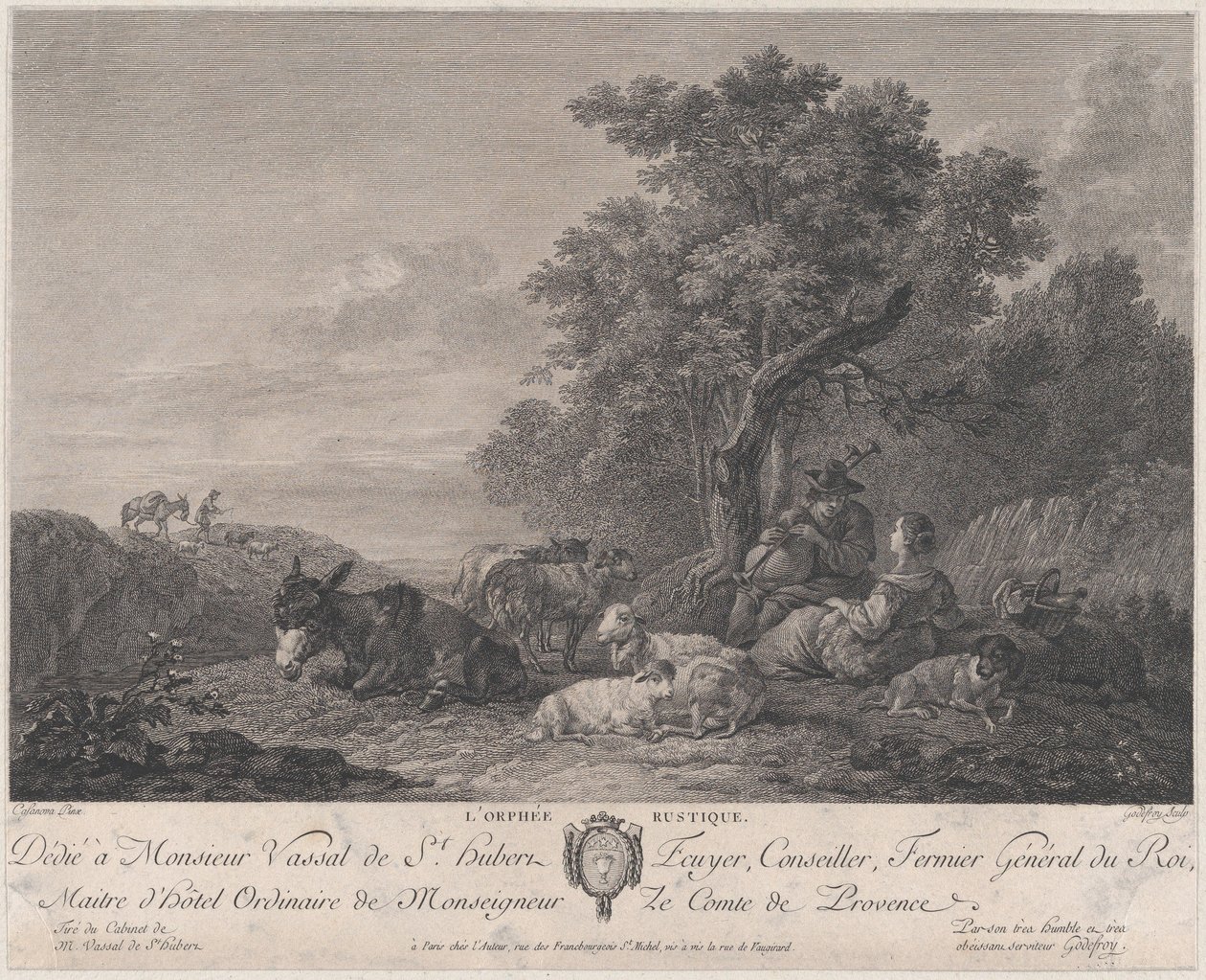 Rustikální Orfeus, konec 18., začátek 19. století. od Francois Godefroy