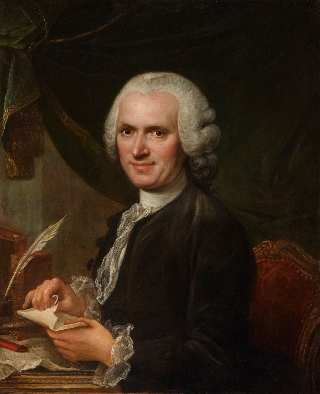 Portrét Jean-Jacques Rousseau (1712-1778) (olej na plátně) od Francois Guérin