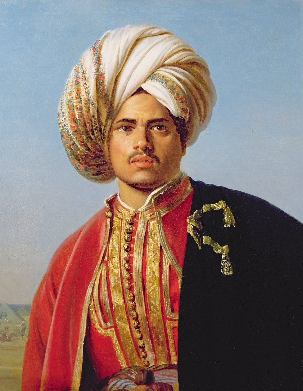 Osmanský turbanovaný válečník od Francois Henri Alexandre La Fond