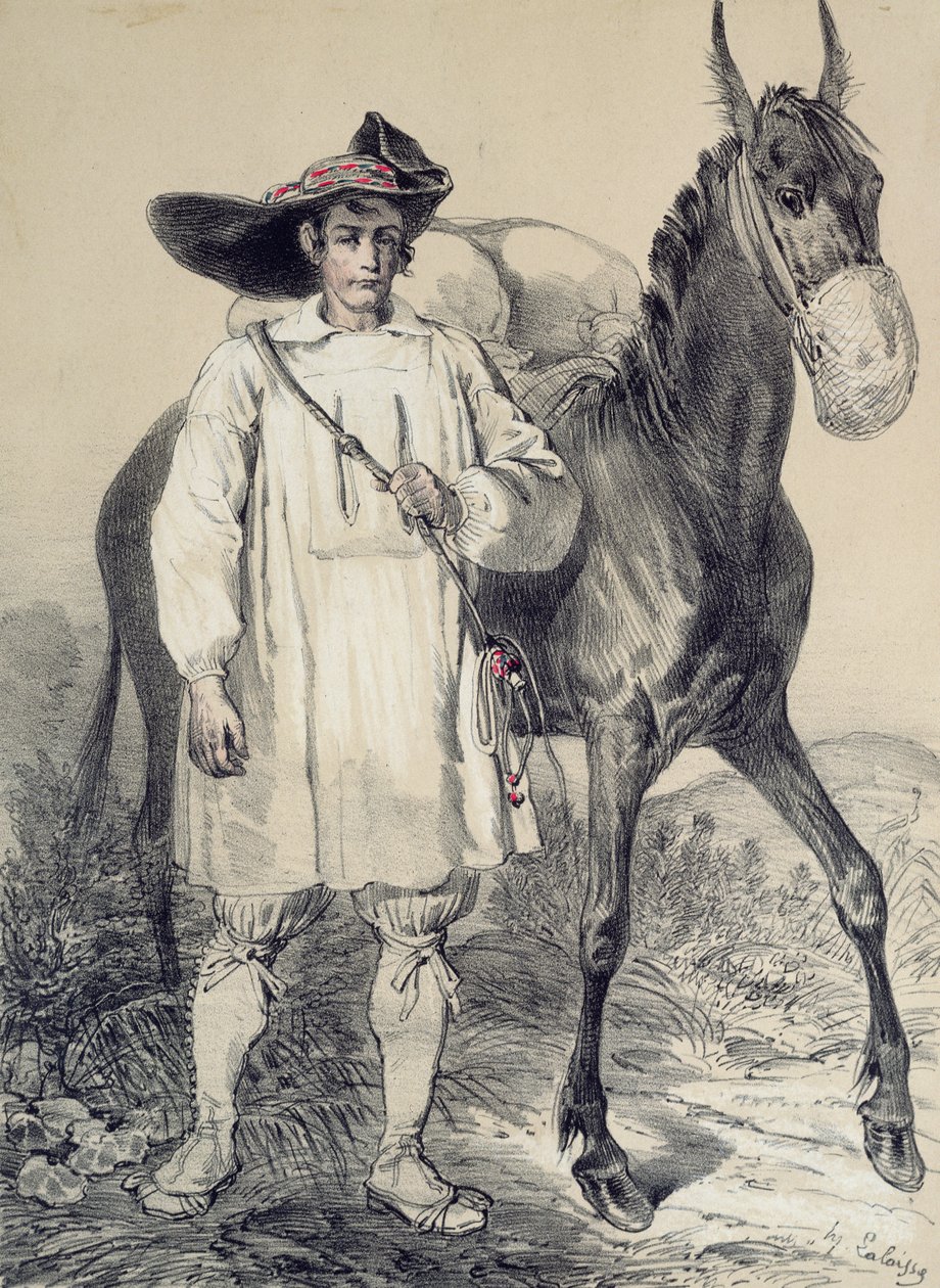 Dělník soli z Batz od Francois Hippolyte Lalaisse