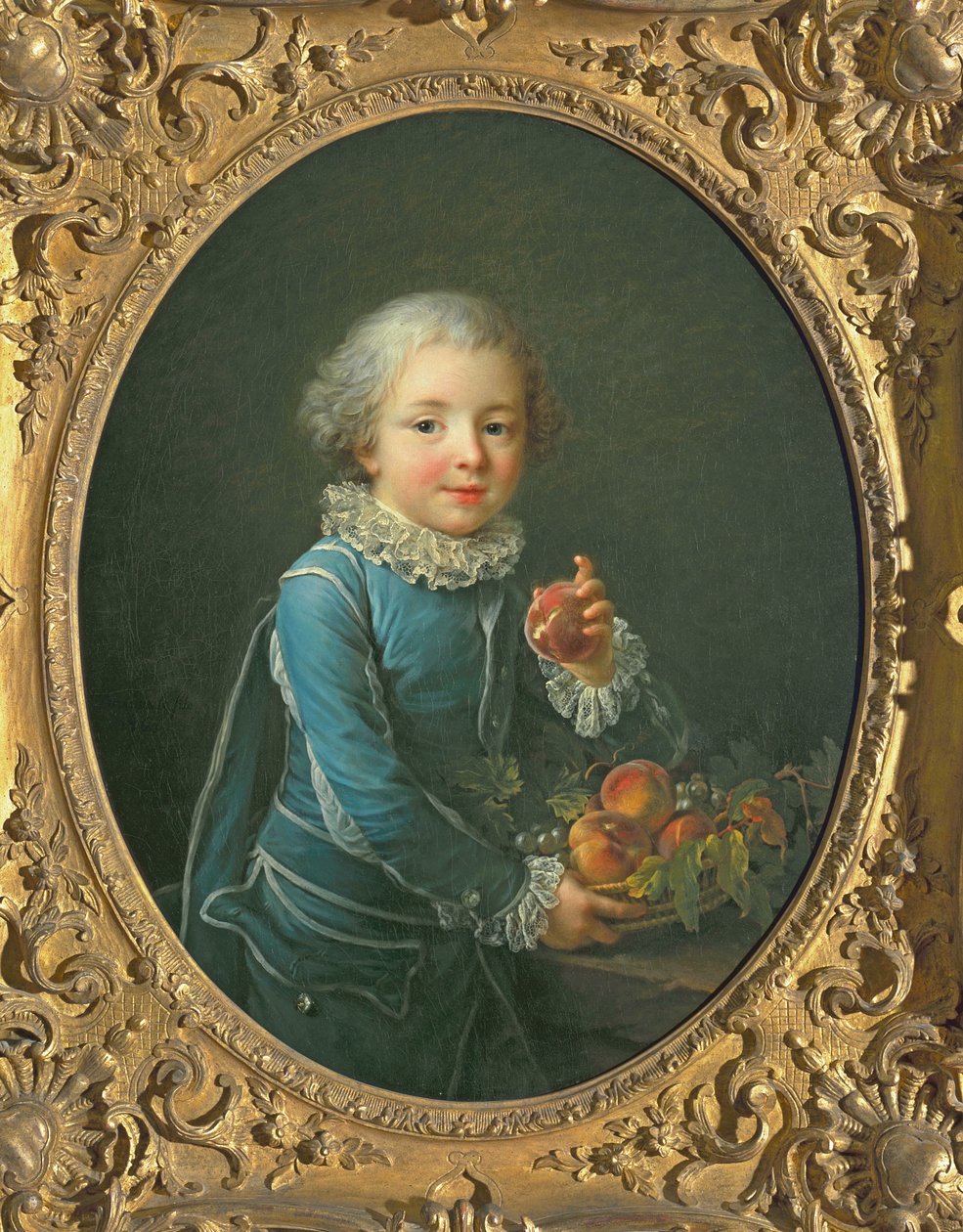 Chlapec s broskvemi, 1760 od Francois Hubert Drouais