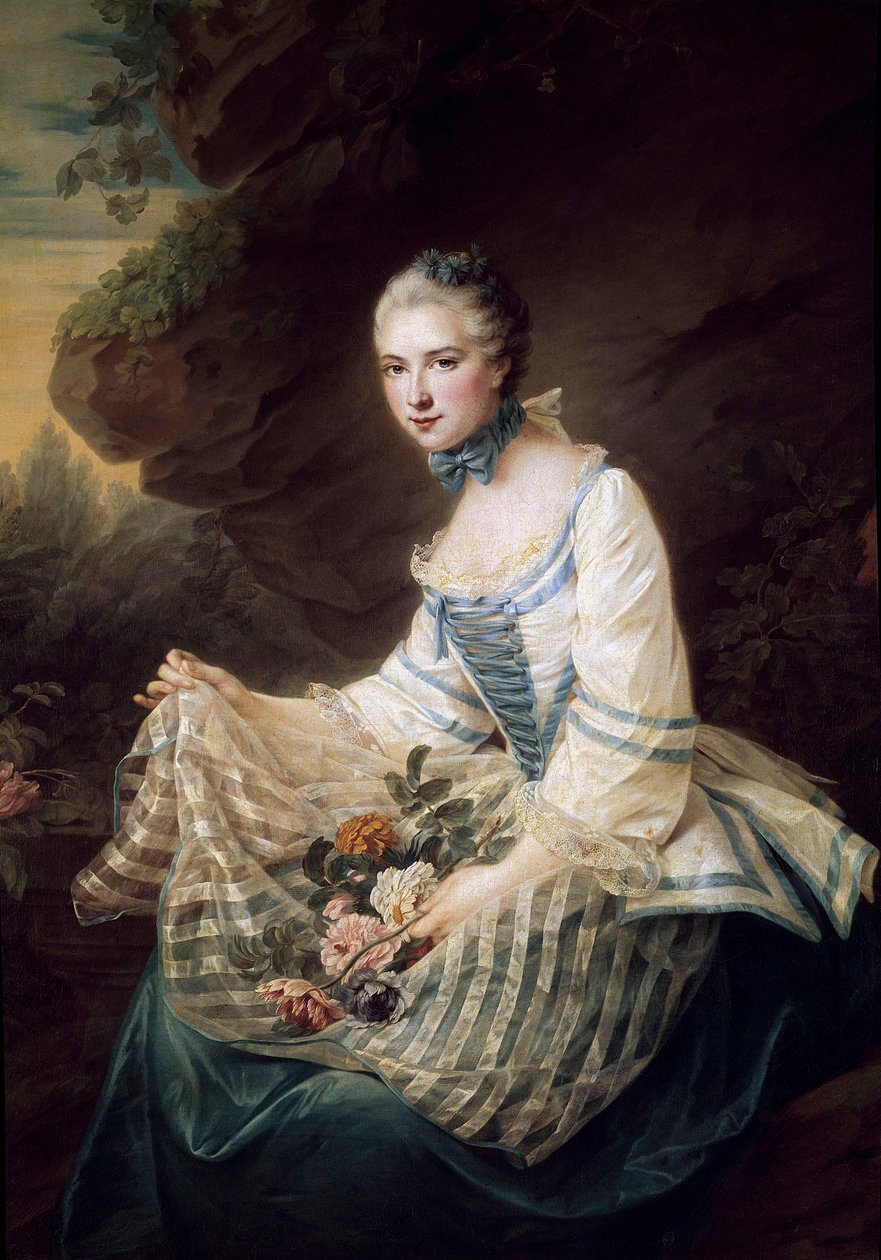 Portrét Louise Elisabeth de Maille Karman, markýza Sorana Obraz Francoise Huberta Drouaise (1727-1775) 1757 Ne. 1,3x0,97m od Francois Hubert Drouais