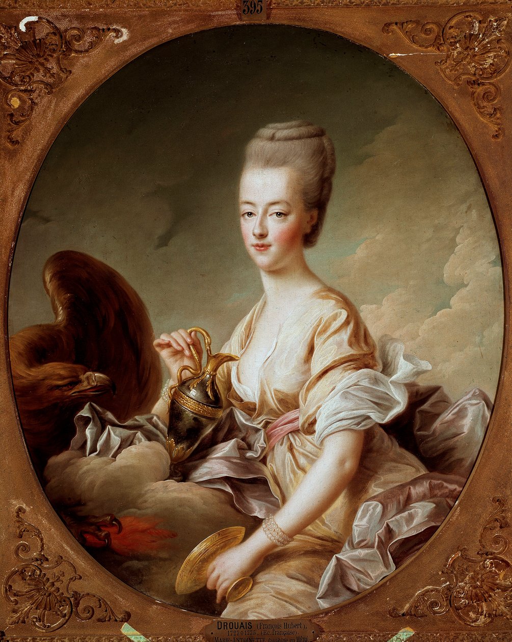 Portrét Marie Antoinetty (1755-1793), Dauphine, v Hebe Painting od Francoise Huberta Drouaise (1727-1775) 1773 Sun. 0,96x0,8 m Chantilly, Conde Museum - Portrét Marie Antoinetty Rakouské (1755-1793), Dauphine z Francie, jako Hebe, od Francoise-Huberta D. od Francois Hubert Drouais