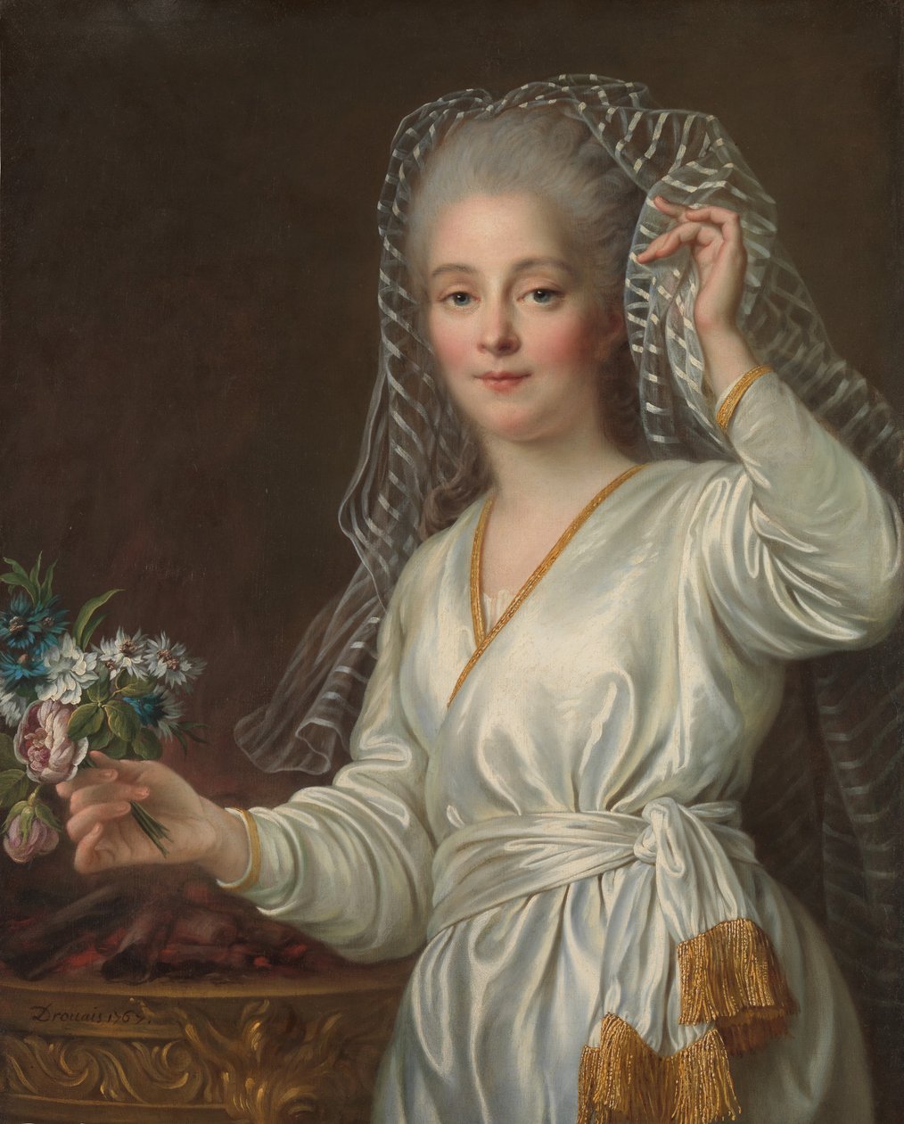 Portrét mladé ženy jako vestálka, 1767. od Francois Hubert Drouais