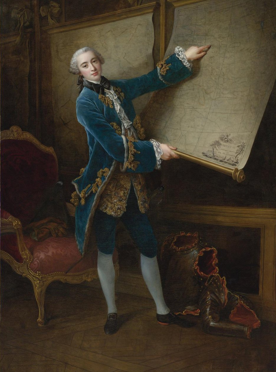 Portrét hraběte de Vaudreuil 1740-1817 od Francois Hubert Drouais