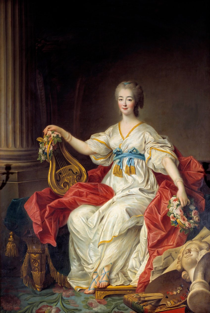 Portrét hraběnky Jeanne (Becu) du Barry od Francois Hubert Drouais