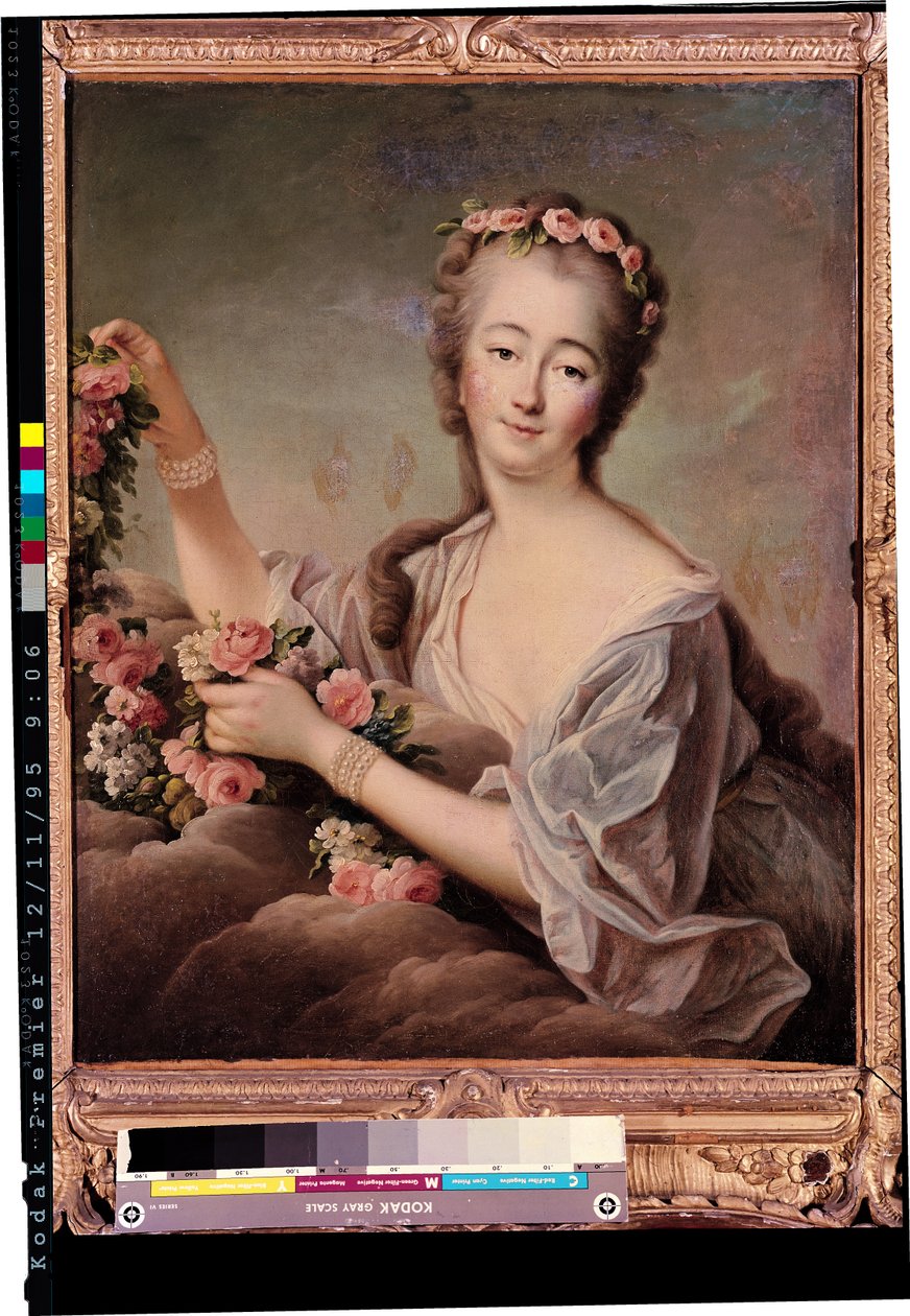 Portrét hraběnky du Barry (1743-93) jako Flora od Francois Hubert Drouais
