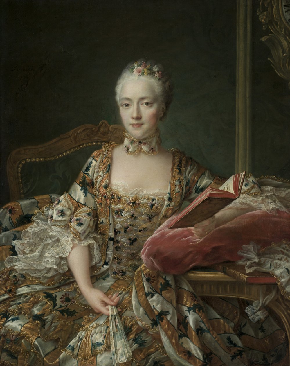 Portrét markýze d"Aguirandes, 1759 od Francois Hubert Drouais
