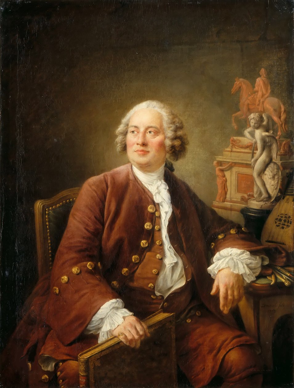 Portrét sochaře Edmé Bouchardona 1698-1762, 1758. od Francois Hubert Drouais