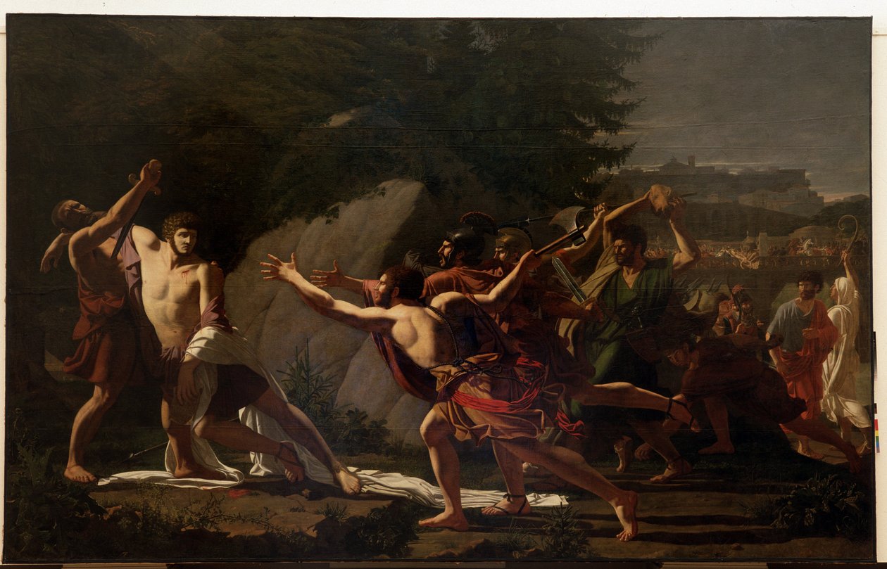 Smrt Caia Graccha (jeden z Gracques) (2. století před naším letopočtem) od Francois Jean Baptiste Topino Lebrun