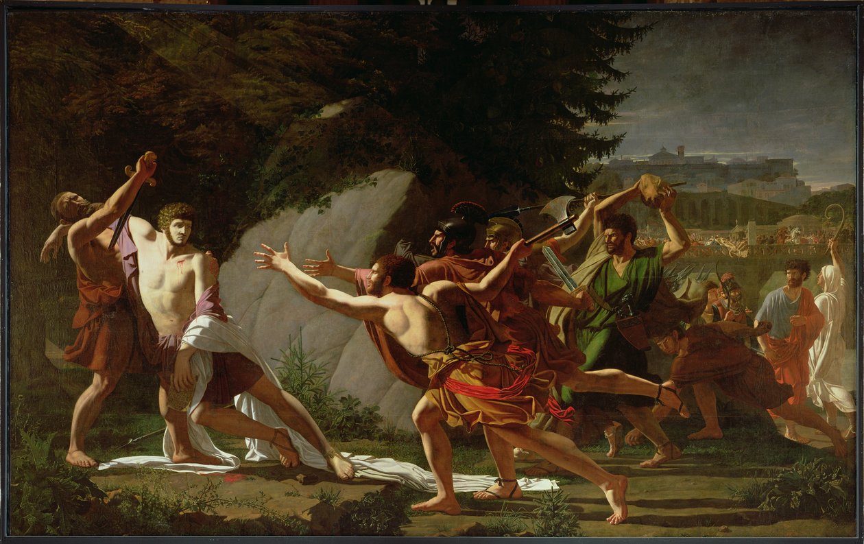 Smrt Caia Graccha (asi 159-121 př.nl) 1792-97 od Francois Jean Baptiste Topino Lebrun
