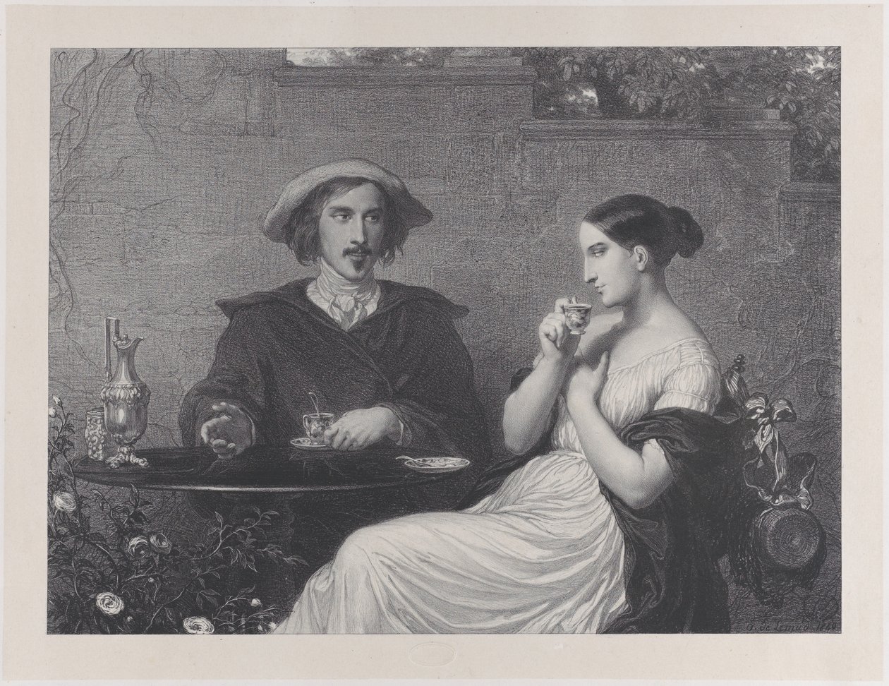 Kavárna, 1840. od Francois Joseph Aime de Lemud