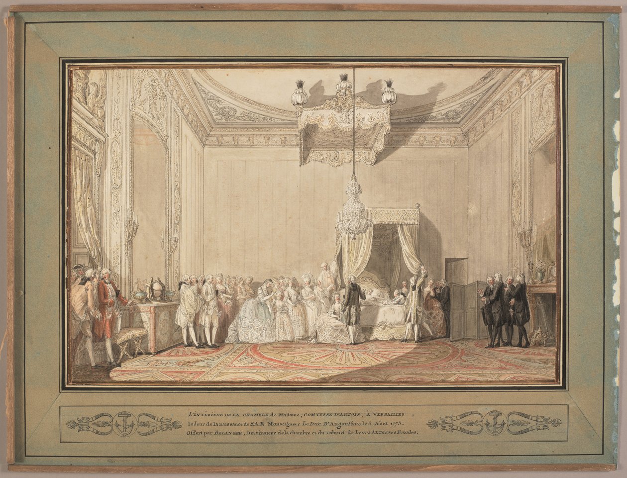 Interiér ložnice Marie-Thérèse de Savoie, komtesy d