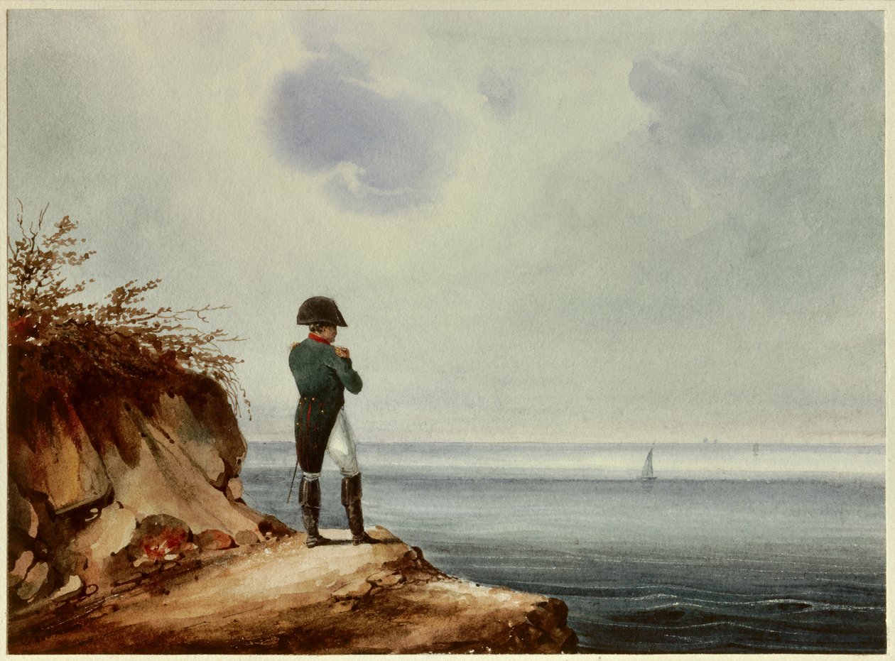 Portrét u nohou císaře Napoleona I. (1769-1821) Akvarel od Francoise Josepha Sandmanna (1805-1880) z indicií Louise Marchanda. 1820 ne. 0,14x0,19 m Malmaison, musee du chateau od Francois Joseph Sandmann