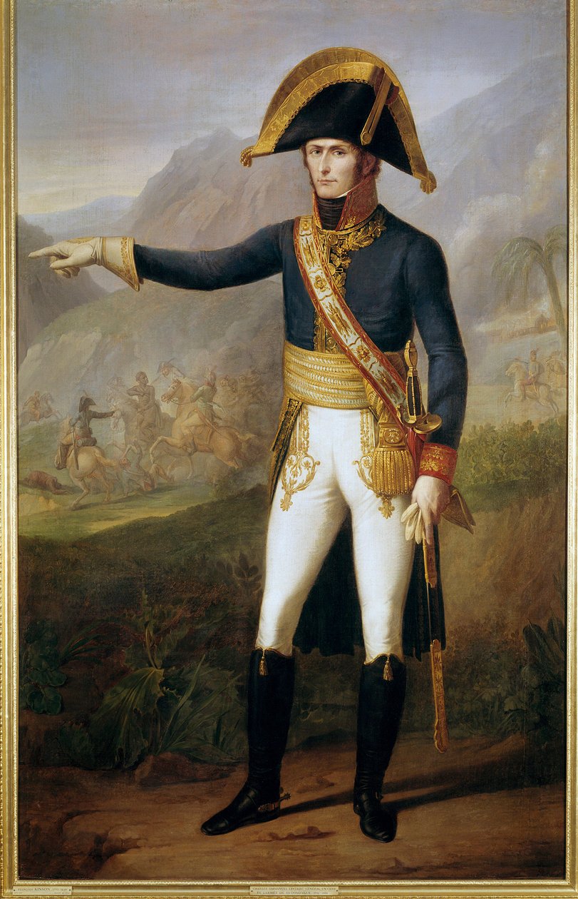 Celovečerní portrét Charlese Emmanuela Leclerca (1772-1802), generála armády Santo Dominga Obraz od Francoise Josepha Kinsona (1770-1839) nebo Kinsoena. 1804 ne. 2,07 x 1,27 m - Celovečerní portrét Charlese Emmanuela Leclerca (1772-1802), generála ar od Francois Josephe Kinson