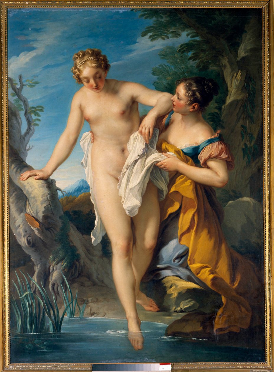 Lapač a její další obraz od Francoise Le Moyna (1688-1737). 18. století. Ztlumit. 1,63 x 1,17 m Prohlídky, Musee des Beaux Arts od François Lemoyne