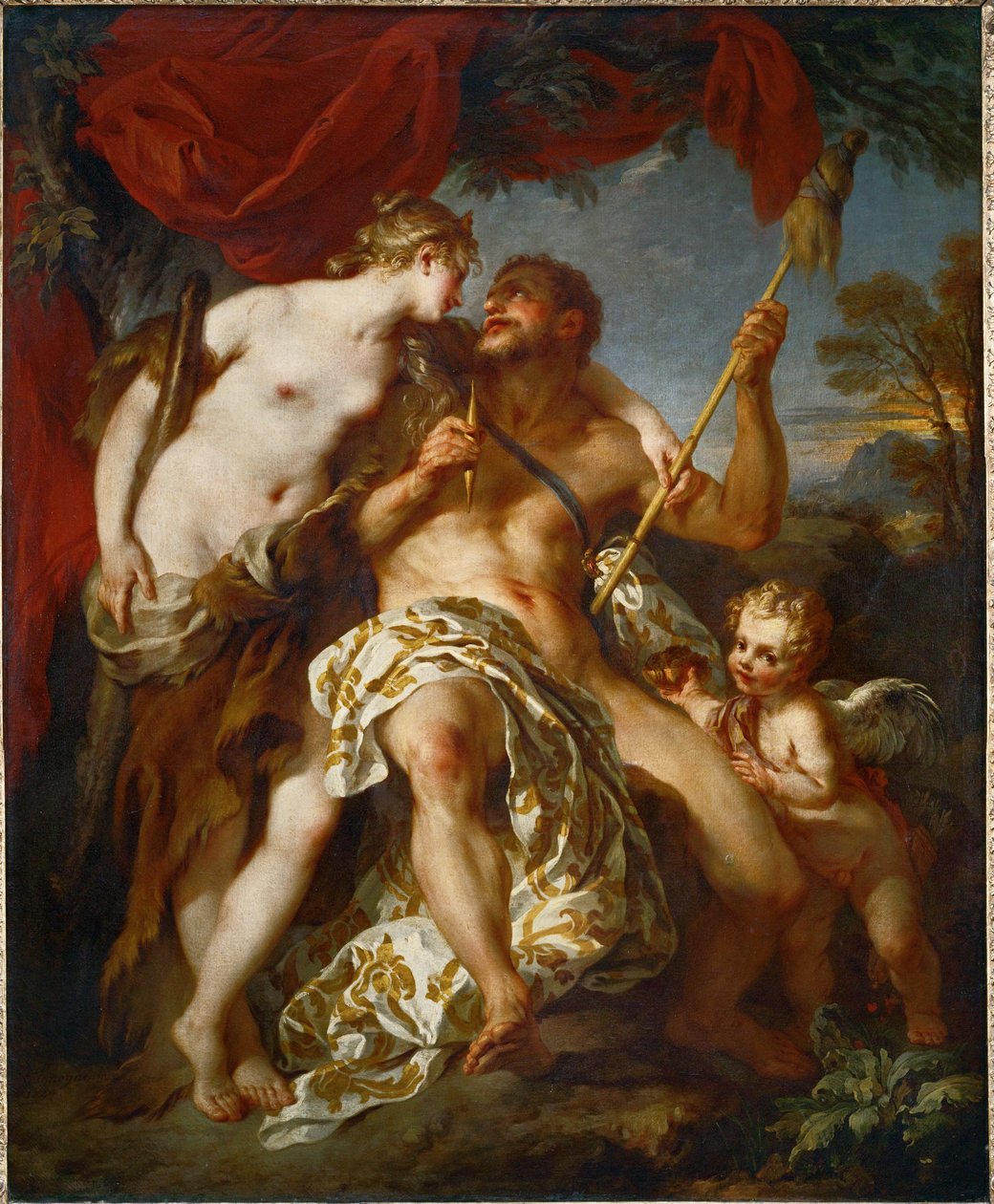 Herkules a Omfalé... od François Lemoyne