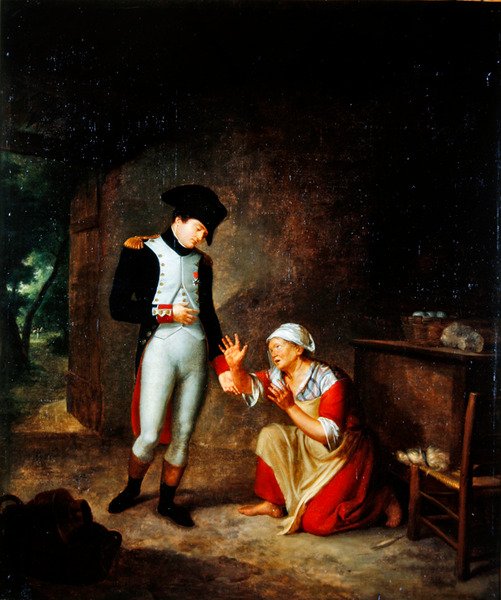 Napoleon navštíví rolníka na předměstí Brienne, 4. srpna 1805 od Francois Leroy de Liancourt