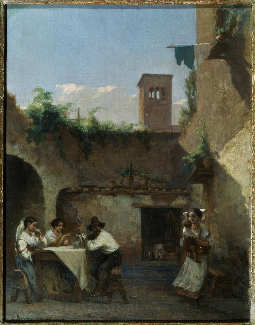 Řím, taverna od Francois Louis David Bocion