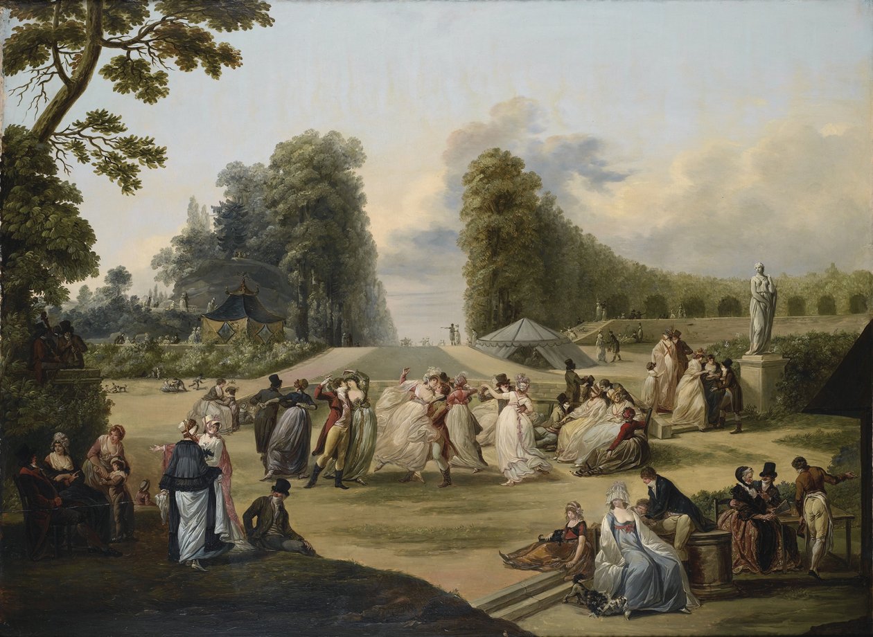 Ples v zahradách Tivoli, Paříž, 1799 od Francois Louis Joseph Watteau