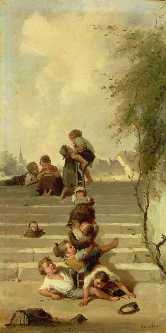 Slide (olej na plátně) od Francois Louis Lanfant de Metz